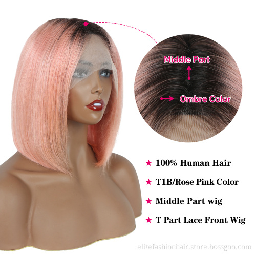 13x4 Straight Bob Human Hair Wigs With Lace Frontal Wigs Brazilian Remy Human Hair Bob Wigs For Woman 12 inch